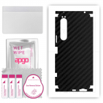 apgo Protective Skin Sticker for the back+sides compatible with Sony Xperia 1 IV, Full Wrap Film, Foil, Vinyl - Pattern Carbon Black