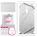 apgo Protective Skin Sticker for the back+sides compatible with Xiaomi Mi 9T, Full Wrap Film, Foil, Vinyl - Pattern White Marble