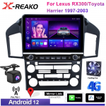 Automobilių radijas, skirtas Lexus RX300 / Toyota Harrier 1998 1997-2003 Android Multimedia Video GPS Navigation 2 Din 6+128+AHD