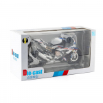 1/9 skalės S1000RR lydinio motociklo modelis Diecast Car Sound Light Automobilių mylėtojų kolekcija Vaikų gimtadienio dovanos Metaliniai berniukų žaislai 1/9-Size:23*12.5*9cm balta