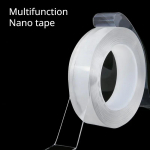 Auk&scaron;tos kokybės daugiafunkcinė permatoma nano juosta, vandeniui atspari, be pėdsakų, elastinga, universali, lipni dvipusė juosta 3M*20mm*1mm