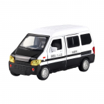 1/32 Transporto priemonių modeliai su pradine raide WULING ventiliatorius MPV metalinis automobilio modelis, garsas ir &scaron;viesa, traukiamas atgal žaislas, sudėtingas dovanų pasirinkimas 1/32-Size:11.5*5.8*5.8cm juoda/balta