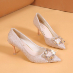 Smailianosės auk&scaron;takulniai moteri&scaron;ki auk&scaron;takulniai, vidutinio auk&scaron;čio kulnas 7 cm, su kaspinėliu ir cirkoniais, mink&scaron;tas padas, moteri&scaron;ki batai apsipirkimui, pasimatymams, banketams su batais 34 balta