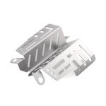 Metalinis priekinės &scaron;akės apsauginis gaubtas Motociklo priekinio amortizatoriaus skydo dangtelis, skirtas Cub CC110 motociklo modifikuoti priedai sidabras