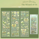 3 lapų retro nėrinių juostelės lankelis i&scaron;karpų albumo ra&scaron;tinės reikmenų lipdukas Estetinis drugelio telefono lipdukas &bdquo;pasidaryk pats&ldquo; dekoro Kpop nuotraukų kortelės lipdukas žalia