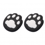 2 vnt. Cat Paw durų rankenos avarinio trinkelės nutildymo spintelės durelių rankenos užrakto duslintuvas nuo susidūrimo trinkelės sienelės apsauga nuo vėjo durų rankenos pagalvėlės namų apyvokos reikmenys 2pcs pilka