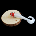 1 vnt. Plaukimo uodega Žvejybos masalai Jig Vobleriai Mink&scaron;ti masalai 90 mm 9,5 g Dirbtinis silikoninis masalas e&scaron;eriams, karpiams, &scaron;auk&scaron;tinis žvejybos įrankis 9CM raudona