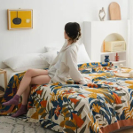&Scaron;iaurieti&scaron;kas laisvalaikio pledas medvilninė marlė sofos uždangalas vasarinė vėsi antklodė lovoms sofos rank&scaron;luostis mink&scaron;tas boho dekoras lovos užtiesalas 150x200cm