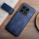 Dėklas, skirtas OnePlus 10 Pro 10T Coque &scaron;ilkinis jausmas, pir&scaron;tų atspaudams atsparus patvarus odinis dangtelis, skirtas OnePlus 10t dėklui funda oneplus 10 Pro tamsiai mėlyna spalva