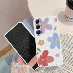 Gėlių ra&scaron;to mink&scaron;tas silikoninis dėklas, skirtas Xiaomi Redmi Note 13 Pro 13C Samsung A55 M35 S24 iPhone Huawei Honor Realme fotoaparato apsauginis dangtelis Samsung Galaxy S9 Plus