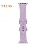 Graviruota gėlėta laikrodžio apyrankė, atspari dilimui, kvėpuojanti, draugi&scaron;ka odai, neblunkanti, graviruota silikoninė 3D gėlių laikrodžio apyrankė skirta Apple Watch 38cm