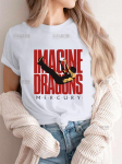 Naujo stiliaus vintažiniai Imagine Dragons mar&scaron;kinėliai, roko grupės gatvės drabužiai, kvėpuojantys mada, unisex mar&scaron;kinėliai, nauji mar&scaron;kinėliai, unisex, vasaros vir&scaron;ūnės, unisex M