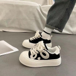 Black and White Panda White Shoes Vaiki&scaron;ki rudens nauji studentų mados universalūs laisvalaikio batai su platforma 35 balta