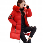 Moteri&scaron;ka žieminė kailinė apykakle su gobtuvu Ilga striukė Eleganti&scaron;ka Parka Madingi Ra&scaron;tai Užsegamos ki&scaron;enės Dizainas Ploni &Scaron;ilti Stori Moteri&scaron;ki paltai M