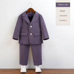 Berniukų kasdienis kostiumas žalias džentelmenas gimtadienio pasirodymas pianinu kostiumai vaikams mokyklinė uniforma &scaron;varkas rinkinys 80cm violetinė