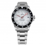 Ratio FreeDiver GMT Series Safyras Nerūdijantis Plienas Baltas Ciferblatas Automatinis RTF057 200M Vyri&scaron;kas Laikrodis balta