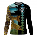 lauko žvejybos mar&scaron;kinėliai stilius kasdieniai skaitmeninis žuvis 3D spaudas mar&scaron;kinėliai vyrams mar&scaron;kinėliai trumpais rankovėmis pavasaris ir ruduo O formos i&scaron;kirptė mar&scaron;kinėliai L