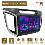Android automobilinis radijas Hyundai Creta 2016-2021 m. Multimedijos grotuvas Pagrindinis įrenginys Stereo GPS navigacija BT WIFI 1+16GB 1+16GB