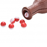 Kelly biliardo stalo purtymo buteliukas + plastikiniai rutuliukai, žetonai su numeriais 1-16, rinkinys