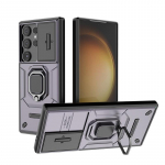 Dėklas Samsung Galaxy S24 Ultra, atsparus smūgiams, &scaron;arvuotas, su žiediniu laikikliu, apsaugančiu objektyvą, Coque skirtas Samsung S24 + Plus S 24 Ultra galiniam dangteliui For Galaxy S24 juoda