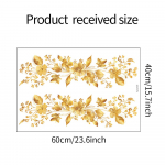 Auksinės gėlės Kickline miegamojo svetainės studijos fono kra&scaron;tovaizdžio sienų lipdukas 40*60CM/fun-e131