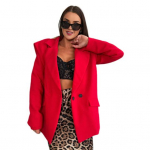 Moteri&scaron;kas kostiumas paltas atvartas ilgomis rankovėmis sagos Užsegamas kostiumas &scaron;varkas Vienspalvis laisvai prigludęs ki&scaron;enės laisvalaikio verslo vir&scaron;utiniai drabužiai S balta