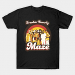 Vyri&scaron;ki juodo ra&scaron;to mar&scaron;kinėliai Super dideli mar&scaron;kinėliai Frankie Beverly ir labirintas 70-ųjų Funky Soul be kirpimo popieriaus marginimo medvilniniai mar&scaron;kinėliai S juoda