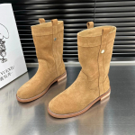 madingi zom&scaron;iniai moteri&scaron;ki batai sniego viduriu blauzdų auk&scaron;taūgiai madingi batai moteriai 2025 m. madingi vaik&scaron;čiojimo žieminiai &bdquo;Chelsea&ldquo; batai &bdquo;Goth New Mujer Short Botas&ldquo; 35 ruda