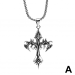 Hip Hop Cross pakabukas karoliai Unikalaus dizaino nerūdijančio plieno mados moterims Vyrams Dovana Goth Steel Je R6V2 A-1pcs