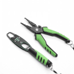 Aliuminio lydinio žvejybos gnybtas, valdomas žuvies 2 / rinkinys lūpų spaustuko padalintas žiedas pjovimo linijai masalo gnybtas Daugiafunkciniai žvejybos įrankiai 1set with sling bag mėlyna