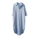 Moteri&scaron;ki mar&scaron;kiniai su atvartu ilgomis rankovėmis vienviečiai mar&scaron;kiniai vienspalviai laisvi vidutinio ilgio mar&scaron;kiniai Apsauga nuo saulės Laisvalaikio mar&scaron;kiniai Gatvės drabužiai 2XL