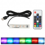 Mikro akvariumo &scaron;viesa USB maitinamas nuotolinio valdymo pultas Spalvinga žuvies LED lempa kra&scaron;tovaizdžiui Black Wire