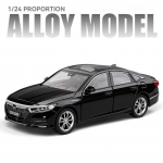 Nauja 1:24 &bdquo;Honda Accord&ldquo; lydinio &bdquo;die Cast&ldquo; žaislinio automobilio modelio garsas ir lengvas vaikų žaislų kolekcionavimas, gimtadienio dovana juoda
