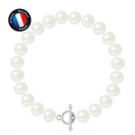 Bracelet - PERLINEA - V&eacute;ritable Perle de Culture d'Eau Douce 9-10 mm - Argent 925 - Fermoir Baton - 18 cm