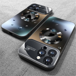 Prabangus didelio lango matinis telefono dėklas, skirtas iPhone 16 15 14 13 12 11 Pro Max Plus Magsafe Magnitic Glass Lens Protector Smūgiams atsparus dangtelis For iPhone 16 Pro Max juoda