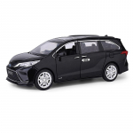 1/24 Toyota Sienna Granvia MPV Van Lydinio Diecastai ir Žaislinės Transporto Priemonės Metalinis Žaislinis Automobilio Modelis Garso ir &Scaron;viesos Kolekcija Žaislas Vaikams juoda