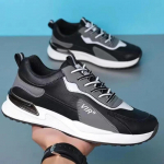 Batai Vyri&scaron;ki Tinklelio Sportbačiai PU Kvėpuojantys Suvarstomi Bėgimo Batai Kasdieniai Guminis Padas Atsparūs Dėvėjimuisi Zapatillas Vyrams Ėjimui Lauke 44 juoda