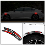 1 pora Automobilio ratų arkų apdailos atspindinčių apsauginių juostų Universali sparno i&scaron;plėtimo kra&scaron;to apdailos apsauga Anglies pluo&scaron;to rato antakis raudona