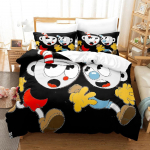 Animacinis Cuphead Show patalynės komplektas berniukams mergaitėms viengulis karali&scaron;ko dydžio antklodės užvalkalas pagalvės užvalkalas lova vaikams suaugusiems mada namų tekstilė EU Double 200x200cm