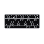 &bdquo;Satechi Slim X1 Bluetooth&ldquo; ap&scaron;viesta klaviatūra su 2012 m. ar naujesniais &bdquo;Mac&ldquo; įrenginiais, tokiais kaip &bdquo;Multi-Pair&ldquo; (Erdvė pilka) (1 zona) (Suderinamas su iMac, MacBook, iPad,