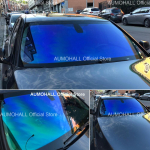 1M x 3M Blue Chameleon VLT67% priekinio stiklo saulės plėvelė automobilio langų atspalvio priekinio stiklo apsauginės folijos, mėlynos spalvos keitimas į žalią lipduką 100x152cm