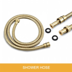 Žalvarinė apvali rankinė du&scaron;o galvutė &scaron;epečiu aukso spalvos apdaila Reguliuojamas sieninis laikiklis rankinis vandenį taupantis du&scaron;o komplektas