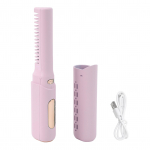 Įkraunamas Mini Plaukų Tiesintuvas 3 Reguliuojamos Temperatūros 2000mAh Apsauga nuo Nudegimų C Tipo Belaidis violetinė