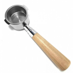 51 mm filtras DeLonghi ecp3420/EC155/bco430/ec260, 51 mm dugno filtras 2 ausys, nerūdijančio plieno atsarginės dalys DeLonghi rankenai gelsvai ruda