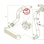 Tarpinis au&scaron;intuvas Turbo Tose Sandariklis 11617801222 Automobilių dalys Juodos Automobilių Priedai Nauji Prakti&scaron;ki BMW E46 E60 E61 E65 CHINA