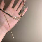 Saldus ir &scaron;aunus Spice Girls stiliaus vėrinys su raide moterims, lengvos prabangos ni&scaron;inio dizaino pojūtis, auk&scaron;tos kokybės smulkus kaklo vėrinys, apykaklė