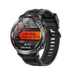 MEVADEN Naujas 1,7 colio 360*360 ekrano Bluetooth Call Smart Watch Men Sport Fitness Tracker 600mAh žibintuvėlis i&scaron;manusis laikrodis, skirtas Android IOS MD57 juoda