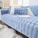 Thicken Rabbit pliu&scaron;inis sofos užvalkalas Nordic Solid Color sofos rank&scaron;luosčių užvalkalai Neslystantys sofos užvalkalai Sofos rank&scaron;luostis svetainės dekoravimui 90x210cm 1pc
