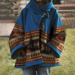 2025 m. žiemos &bdquo;Wish&ldquo; moteri&scaron;kas retro laisvo kirpimo vilnonis paltas - 8 dydžiai, 5 spalvos XXXL
