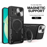 Skirtas Motorola Moto Edge 20 Lite dėklui, magnetiniam automobilio laikikliui, metaliniam žiedui, smūgiams atspariems &scaron;arviniams telefono dėkliams, skirtiems Moto Edge20 Lite galinis dangtelis For Moto Edge20 Lite juoda